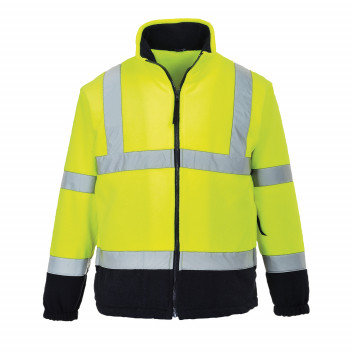 F301 Hi-Vis Two Tone Fleece Yellow/Navy Small