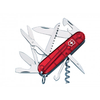 Victorinox Huntsman Swiss Army Knife Translucent Red Blister Pack