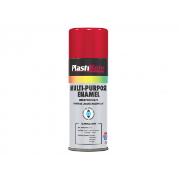 PlastiKote Multi Purpose Enamel Spray Paint Gloss Red 400ml