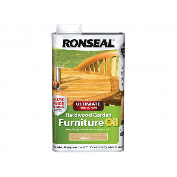 Ronseal Ultimate Protection Hardwood Garden Furniture Oil Natural 1 litre