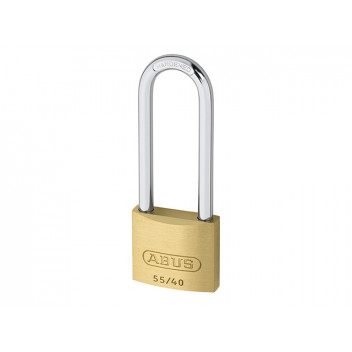 ABUS Mechanical 55/40mm Brass Padlock 63mm Long Shackle