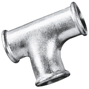 1.1/2\"BSPP FEM PITCHER TEE 90 GALVANISED 131