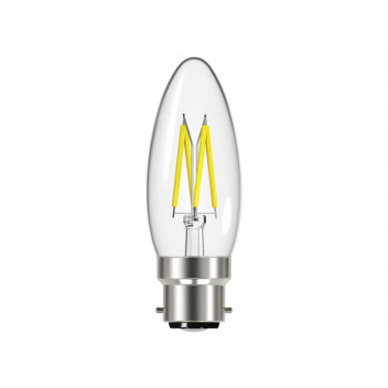 Energizer LED BC (B22) Candle Filament Dimmable Bulb, Warm White 470 lm 5W