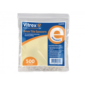 Vitrex Essential Tile Spacers 2mm (Pack 500)