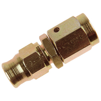 3/8\" UNF Reusable Straight for 600 Hose Zinc Plated CS