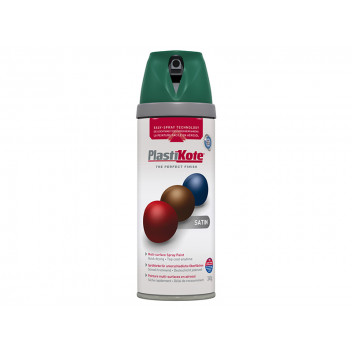 PlastiKote Twist & Spray Satin Hunter Green 400ml