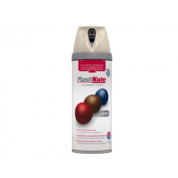 PlastiKote Twist & Spray Satin Warm Grey 400ml