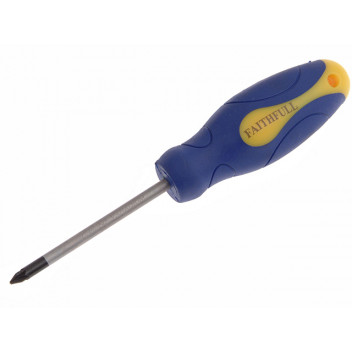 Faithfull Soft Grip Screwdriver Pozidriv Tip PZ1 x 75mm