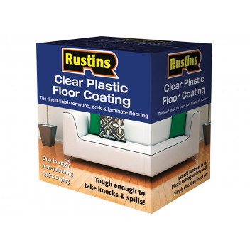 Rustins Clear Plastic Floor Coating Kit Gloss 1 litre