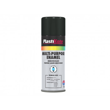 PlastiKote Multi Purpose Enamel Spray Paint Gloss Black 400ml