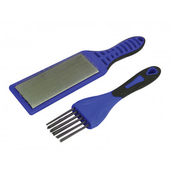 Faithfull 2 Piece File Card Brush Kit