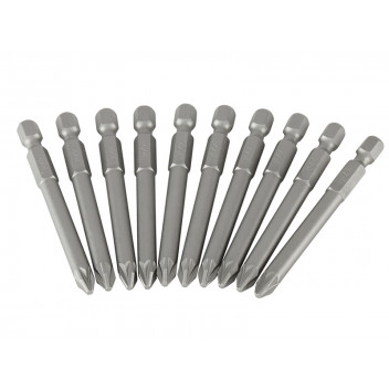 Stanley Tools Pozidriv Power Bits PZ2 x 70mm (Box 10)