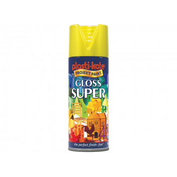 PlastiKote Gloss Super Spray Yellow 400ml