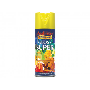 PlastiKote Gloss Super Spray Yellow 400ml