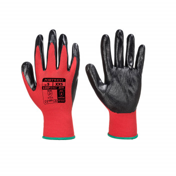 A319 Flexo Grip Nitrile Glove (with retail bag) Red/Black Large
