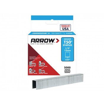 Arrow T50 Staples 12mm (1/2in) Bulk Pack 5000