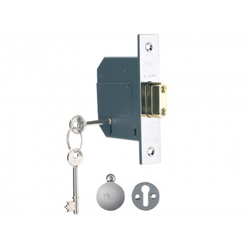 PM562 Hi-Security BS 5 Lever Mortice Deadlock 81mm 3in Polished Chrome