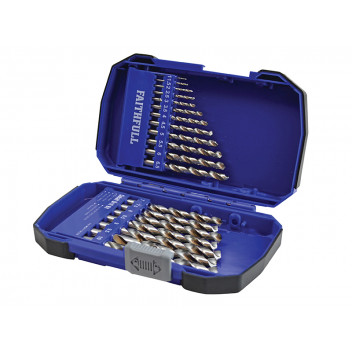 Faithfull Cobalt HSS Drill Set M35 1-10mm 19 Piece
