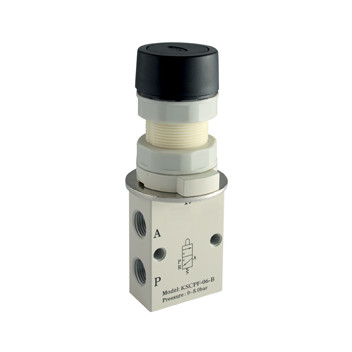 1/8\" 3/2 Normally Closed Push Button Valve