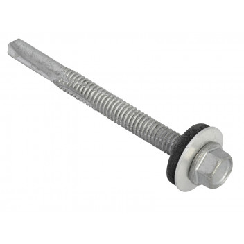 TechFast Hex Head Roofing Screw Self-Drill Heavy Section 5.5 x 80mm Pack 50