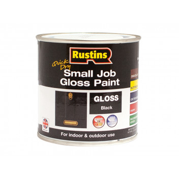 Rustins Quick Dry Small Job Gloss Paint Black 250ml