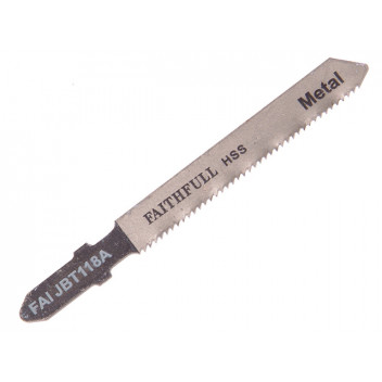 Faithfull 8009-HSS Metal Cutting Jigsaw Blades Pack of 5 T118A