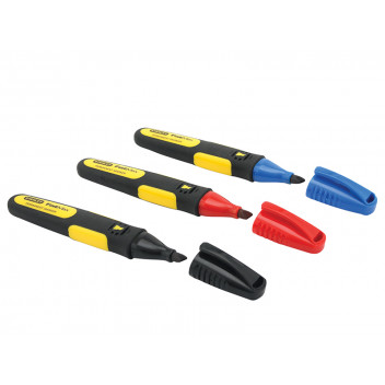 Stanley Tools FatMax Chisel Tip Marker (Pack 3)