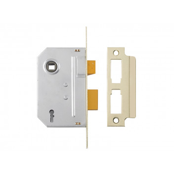 Yale Locks PM320 3 Lever Mortice Sashlock Polished Brass 65mm 2.5in