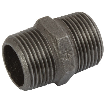 (BS FIG144) BSPT HEX NIPPLE 4 BLK