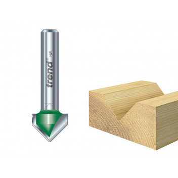 Trend C044 x 1/4 TCT Chamfer V-Groove 45 6.0 x 12.7mm