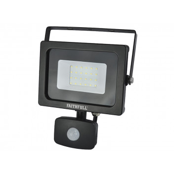 Faithfull Power Plus SMD LED Security Light with PIR 20W 1600 Lumen 240V