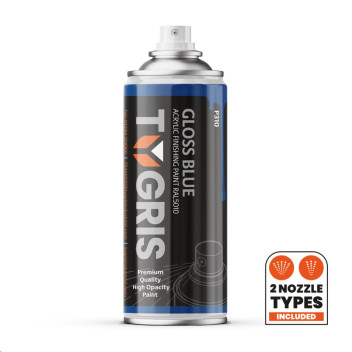 TYGRIS Gloss Blue Acrylic Paint (RAL5010) 400mL Aerosol - P310