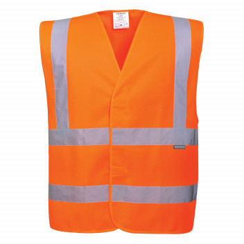 C470 Hi-Vis Two Band & Brace Vest Orange LXL