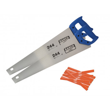 Bahco 2 x 244 Hardpoint Handsaw 550mm (22in) & Pack of 10 Pencils