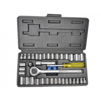 BlueSpot Tools Socket Set of 40 Metric & AF 1/4in & 3/8in Drive