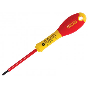 Stanley Tools FatMax VDE Insulated Screwdriver Parallel Tip 3.5 x 75mm