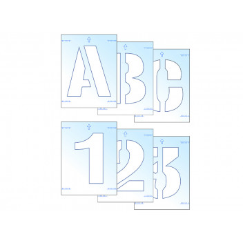 Scan Letter & Number Stencil Kit 50mm