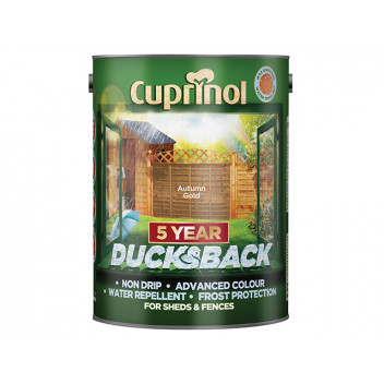 Cuprinol Ducksback 5 Year Waterproof for Sheds & Fences Autumn Gold 5 litre