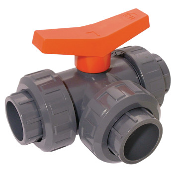 1\" ID UPVC BALL VALVE L-PORT 3-WAY