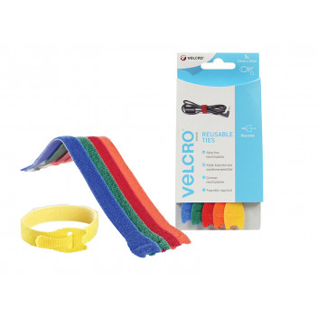 VELCRO Brand VELCRO Brand ONE-WRAP Reusable Ties (5) 12mm x 20cm Multi-Colour