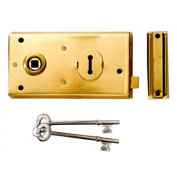 Yale Locks P401 Rim Lock Polished Brass Finish 138 x 76mm Visi