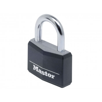 Master Lock Aluminium Black Vinyl Cover 40mm Padlock 4-Pin