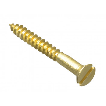 ForgeFix Wood Screw Slotted CSK Brass 1in x 4 Forge Pack 35