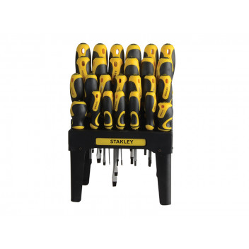 Stanley Tools 062142 Screwdriver Set, In Rack 26 Piece SL/PH/PZ/TX