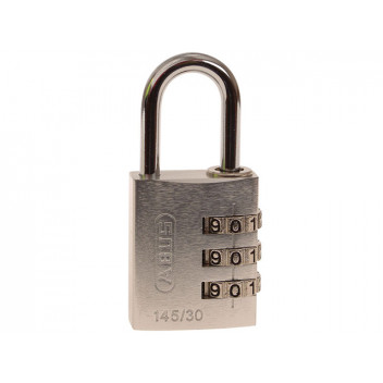 ABUS Mechanical 145/30 30mm Aluminium Combination Padlock Silver 46583