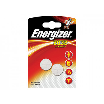 Energizer CR2032 Coin Lithium Battery (Pack 2)