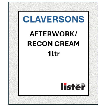 CLAVERSONS Afterwork/Recon Cream Case 6 X 1 Litre Cartridge  H125