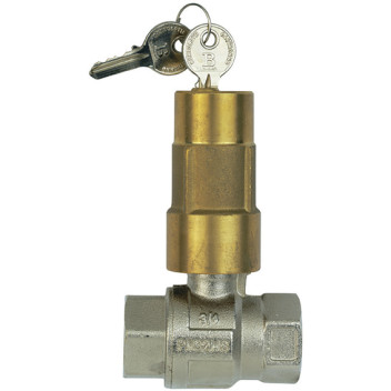1\"BSP Brass Ball Valve BSPP Full Flow Locking