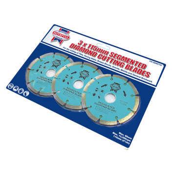 Faithfull Contract Diamond Blades 115 x 22.2mm (Pack 3)