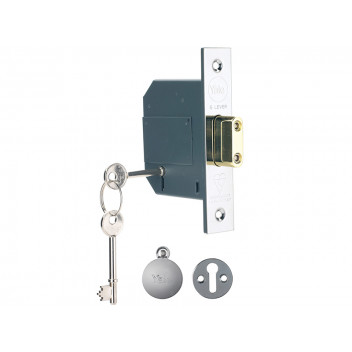 PM562 Hi-Security BS 5 Lever Mortice Deadlock 68mm 2.5in Polished Chrome